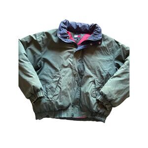 Vintage Tommy Hilfiger Down Filled Hunter Green Full Zip XL Bomber Coat